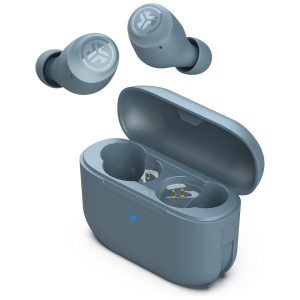 Fones de Ouvido Bluetooth com Estojo de Carregamento e Resistência ao Suor IPX4 JLab Go Air Pop Azul