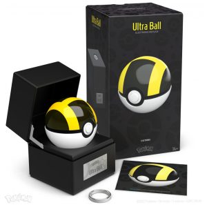 Poké Bola Ultra Ball The Wand Company metal eletrônica sensor proximidade luz multicolor base expositora numerada - Réplica Autêntica e Licenciada