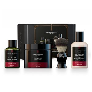 Kit de Barbear para Barba Profissional Portátil com Cera e Pente 4 Itens THE ART OF SHAVING Preto