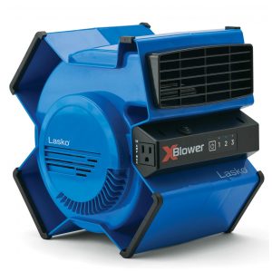 Ventilador Giratório de Alta Velocidade de 6 Posições para Resfriamento e Secagem com 3 Velocidades Tomada CA e Disjuntor com Reinicialização 110V  Lasko X12905 Azul