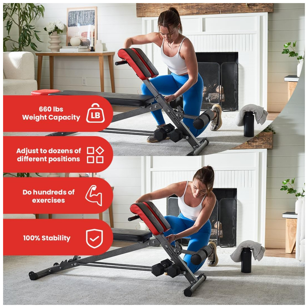 Banco Multiuso para Treino Corpo Inteiro em Casa FF FINER FORM Preto - Imagem 4