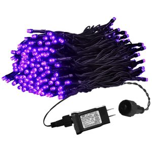 Pisca Pisca 200 LED 20 Metros a Prova dÁgua com 8 Modos para Decoração de Halloween e Natal Roxo