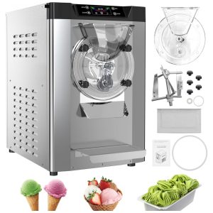 Máquina de Sorvete Duro Comercial GAOMON Prata Alta Produção 18-24L/h 2000W