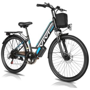 Bicicleta Elétrica para Adultos 7 Velocidades até 80km com Bateria de Lítio Removível 48V 500W Vivi Branca
