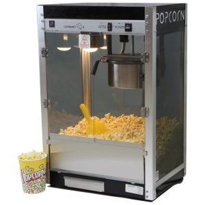 Máquina de Pipoca Paragon Contempo Pop 227 g para Profissionais Equipamento de Alta Produção de Qualidade Comercial Preto e CromadoTukima.