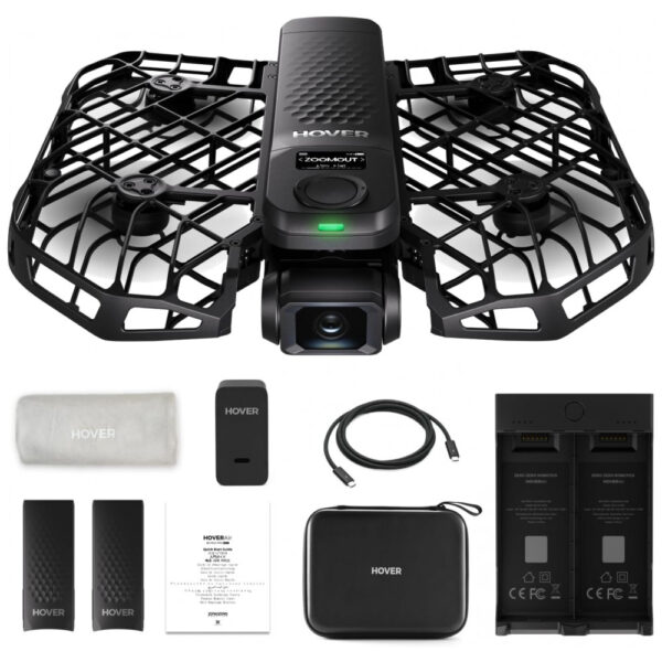 HOVERAir X1 PRO - Câmera de Ação 4K com Drone Dobrável, 10 Modos de Voo Automático, Velocidade de 42 KMH, Capture Momentos Incríveis!