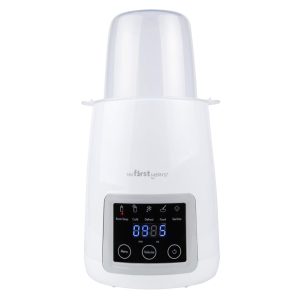 The First Aquecedor de Mamadeira 2 em 1 Aquece e Esteriliza Tamanho Padrão 3 Peças Branco