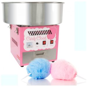 Máquina de Algodão Doce Elétrica Profissional em Aço Inoxidável 110V Funtime FT1000CCP Rosa