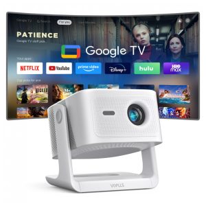 Projetor Smart 4K VOPLLS Branco Google TV G3 Pro WiFi Bluetooth Auto Foco Dolby