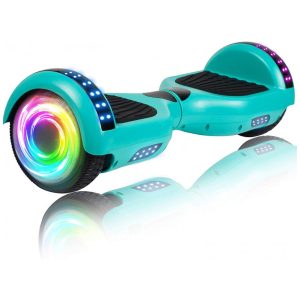 Patinete Elétrico Auto Balanceante SISIGAD 65" Verde H3 com Alto-falante Bluetooth e Luzes Coloridas para Crianças de 6 a 12 Anos