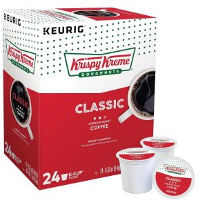 Keurig K Cup Café Classico Torra Média 24u KRISPY KREME 5000203881 Marrom