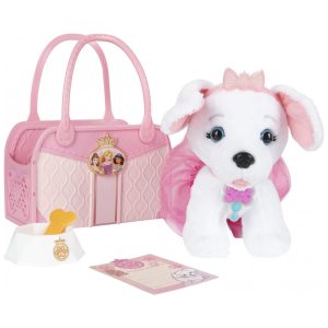 Cachorro de Pelúcia com Bolsa de Transporte e Acessórios Coleção Disney Princesas