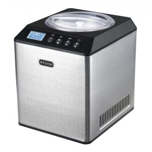 Sorveteira 2 Litros Vertical em Aço Inoxidável Temporizador Sonoro WHYNTER ICM 201SB Cinza escuro