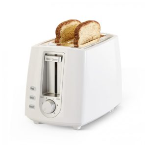 Torradeira 2 Fatias Hazel Quinn Branco Pérola 6 Níveis Fendas Largas para Pães e Bagels 750W 110V