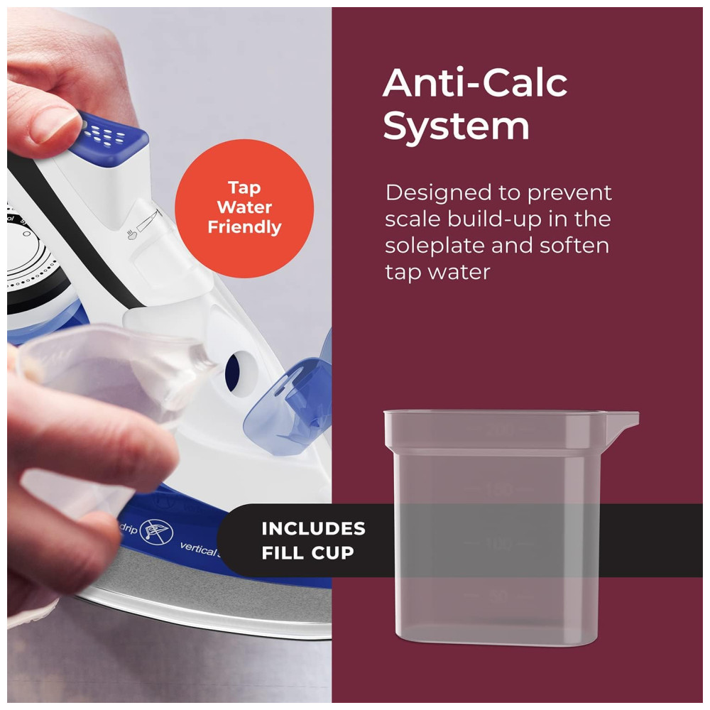 Ferro de Passar a Vapor com Desligamento Automático 1500W 110W MUELLER AUSTRIA MU 77XB Azul - Imagem 9