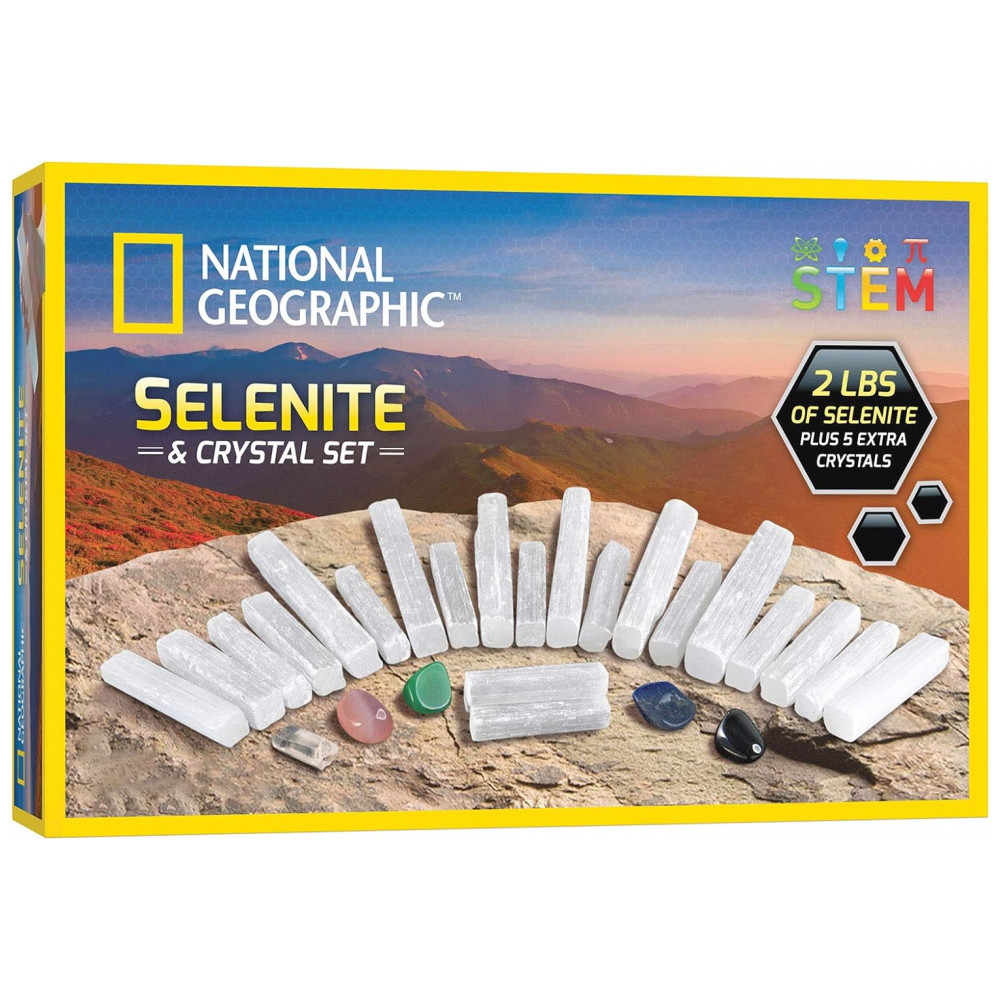 Conjunto de Cristal de Selenita e Outros Cristais National Geographic