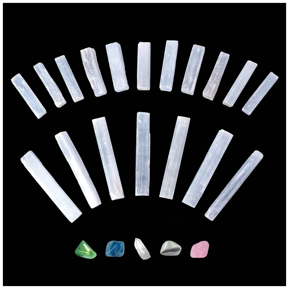 Conjunto de Cristal de Selenita e Outros Cristais National Geographic - Imagem 5