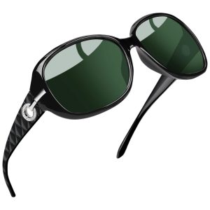 Óculos de Sol Feminino com Proteção UV Joopin A30 Preto e Verde