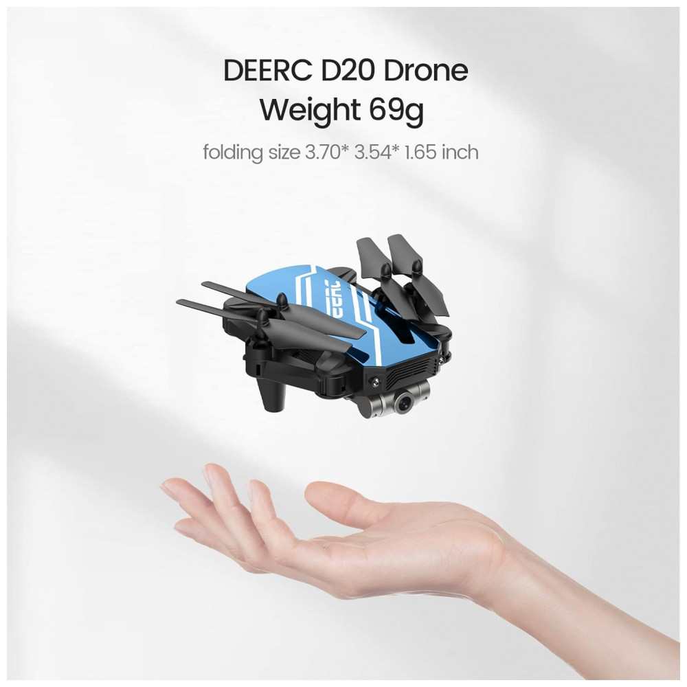 Drone DEERC D20 Mini com Câmera HD para Crianças Brinquedo de Controle Remoto para Meninos e Meninas com Controle por Voz Selfie por Gestos Altitud - Imagem 6