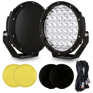 Farol de Milha LED Off Road com 48800 Lúmens e Luz Branca IP68 12V 24V 320W 2Un BIGLION.X Preto