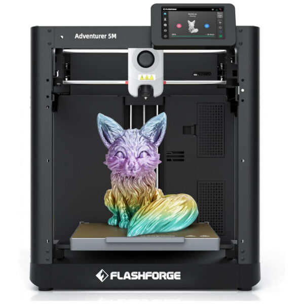 Impressora 3D FLASHFORGE Adventurer 5M com Velocidade Máxima de 600mm/s e Estrutura de Metal Core XY
