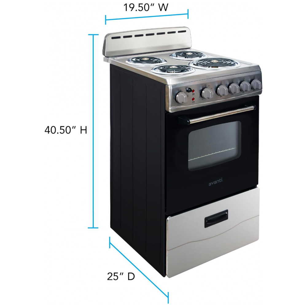 Forno e Fogão Elétrico Avanti ERU200P3S Compacto 4 Queimadores Porta de Vidro Gaveta de Armazenamento e Assadeira para Apartamento - Imagem 4