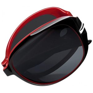 Óculos de Sol Feminino Dobrável com Proteção UV Joopin A29 Preto e Vermelho