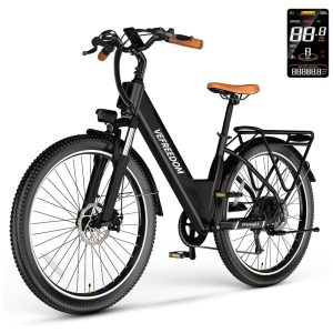 Bicicleta Elétrica Cityrang 2.0 Motor Brushless 1000W Pico Bateria 48V 720Wh Autonomia 112 km Suspensão Ajustável Freios a Disco Duplos 7 Marchas Tela LCD Colorida Preta