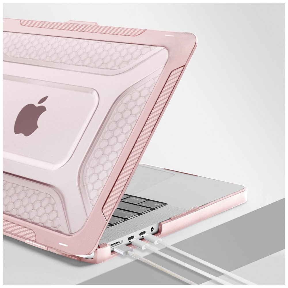 MOSISO Capa Rígida Honeycomb para MacBook Pro 16" 2021-2025 M1/M2/M3/M4 Pro/Max com Suporte Dobrável e Capa de Teclado, Rosa - Imagem 7