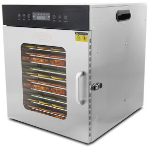 Desidratador de Alimentos Profissional com 12 Bandejas em Aço Inoxidável 110V 400W Hakka