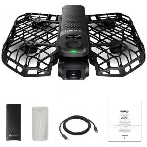 HOVERAir X1 PRO 4K Action Flying Camera - Drone Dobrável com Câmera a 42 km/h 10 Modos de Voo Automáticos OmniTerrain SmoothCapture 2.0 PRO