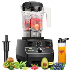 Liquidificador Profissional 2L com Predefinições e Garrafa Portátil 110V 2200W Biolomix Preto