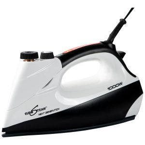 Ferro de Passar a Vapor com Desligamento Automático 1000W 110W EUROSTEAM 6199 Branco