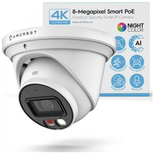 Câmera de Segurança Amcrest 4K com Microfone Embutido e Detecção de Pessoas