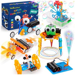 Kit Robótica STEM Tsomtto 6 em 1 Experimentos Eletrônicos com Motor para Crianças a Partir de 8 Anos