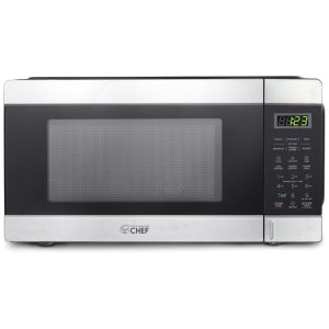 Micro-ondas de Bancada Commercial CHEF Preto com Acabamento em Aço Inoxidável