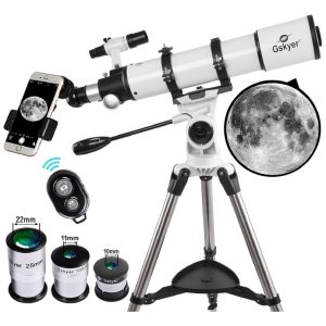 Telescópio Refrator Astronômico Gskyer 600x90mm AZ para Adultos Tecnologia Alemã: Ideal para astronomia.