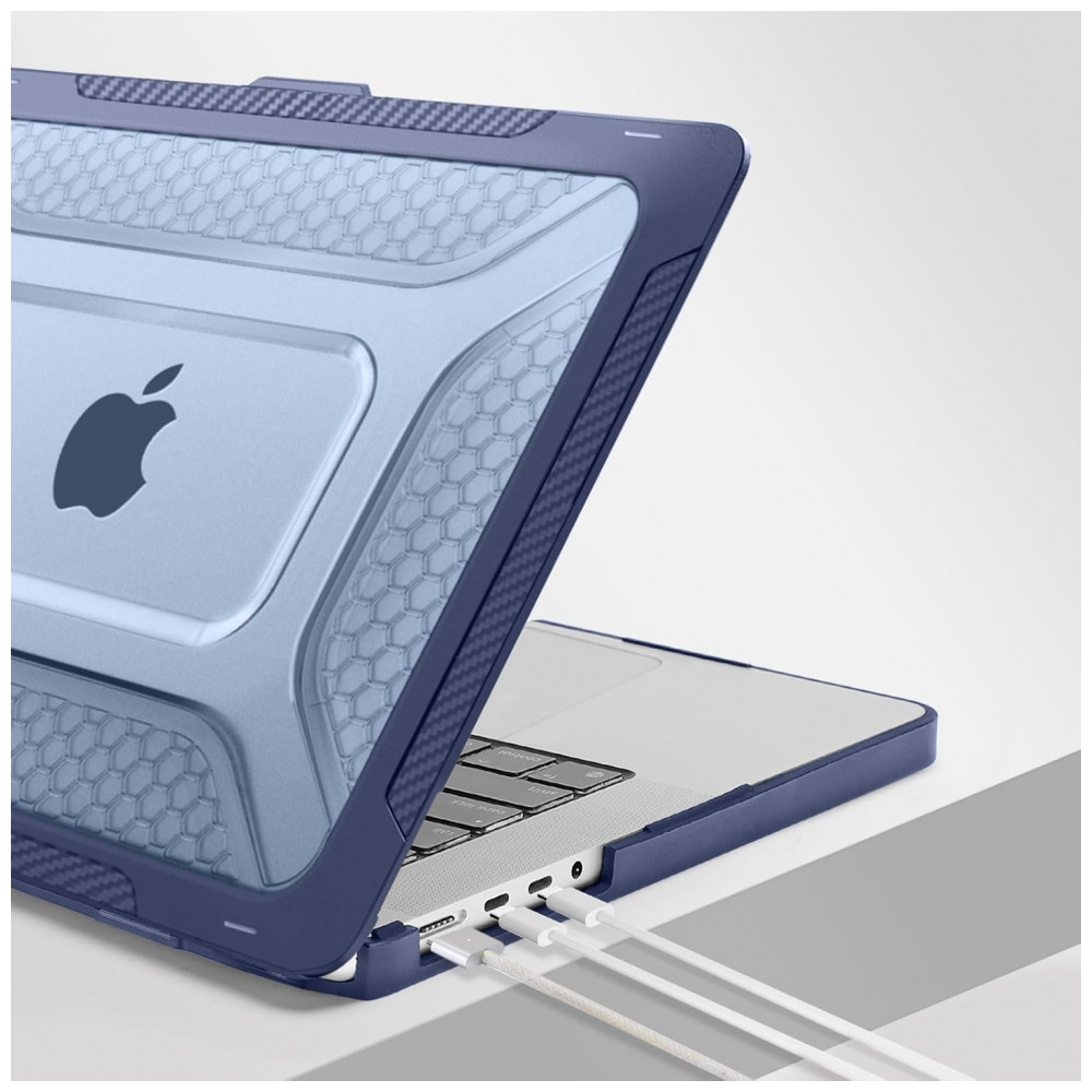 MOSISO 16" Capa Rigida com Bumper Antichoque, Suporte Dobrável e Proteção de Teclado para MacBook Pro 16, Azul Marinho - Imagem 7