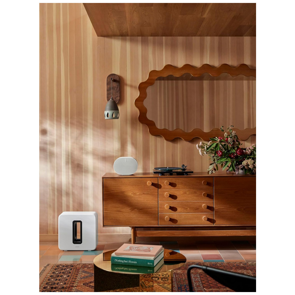 Sonos Sub Subwoofer Sem Fio, Graves Profundos, Dois Woofers Elípticos, Wi-Fi 4, Controle via App Sonos – Branco - Imagem 6