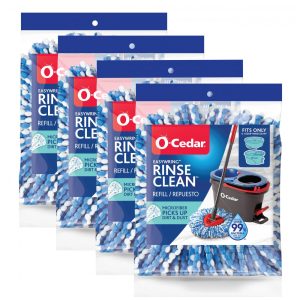 Refil Mop de Microfibra Lavável RinseClean O Cedar 4 Unidades
