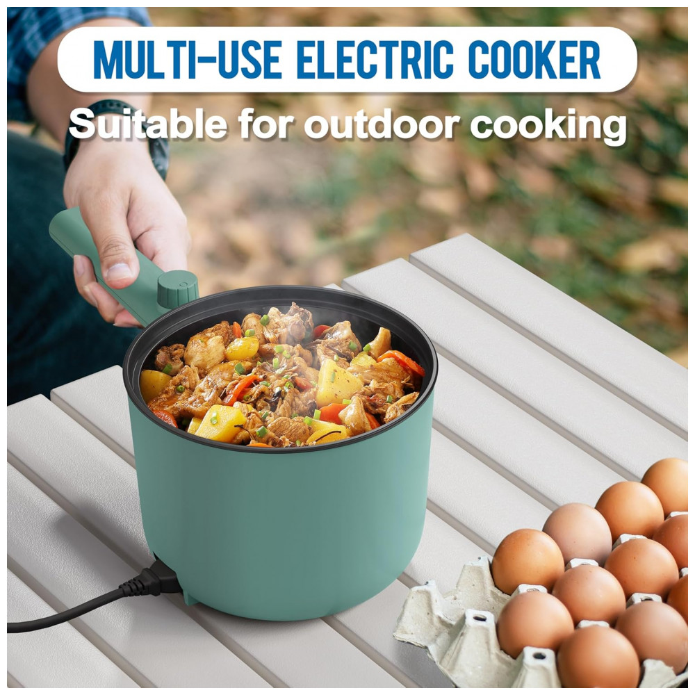 TopWit Hot Pot Elétrico 15L com Revestimento Antiaderente Verde - Controle Dual de Potência e Proteção Contra Superaquecimento - Imagem 4