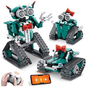 Robô Programável Educacional IQKidz 440 Peças com Controle Remoto para Crianças Acima de 6 Anos Verde