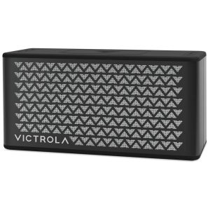 Caixa de Som Bluetooth de Mesa Resistente a Água IP67 com Bateria de 20 Horas de Duração Victrola Preta