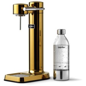 Máquina Sifão para Gaseificar Água com Garrafa de Plástico sem BPA Aarke Dourado