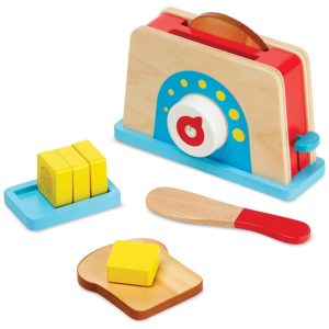 Kit Café da Manhã Infantil com Torradeira e Manteiga de Madeira para Crianças Acima de 3 Anos Melissa & Doug
