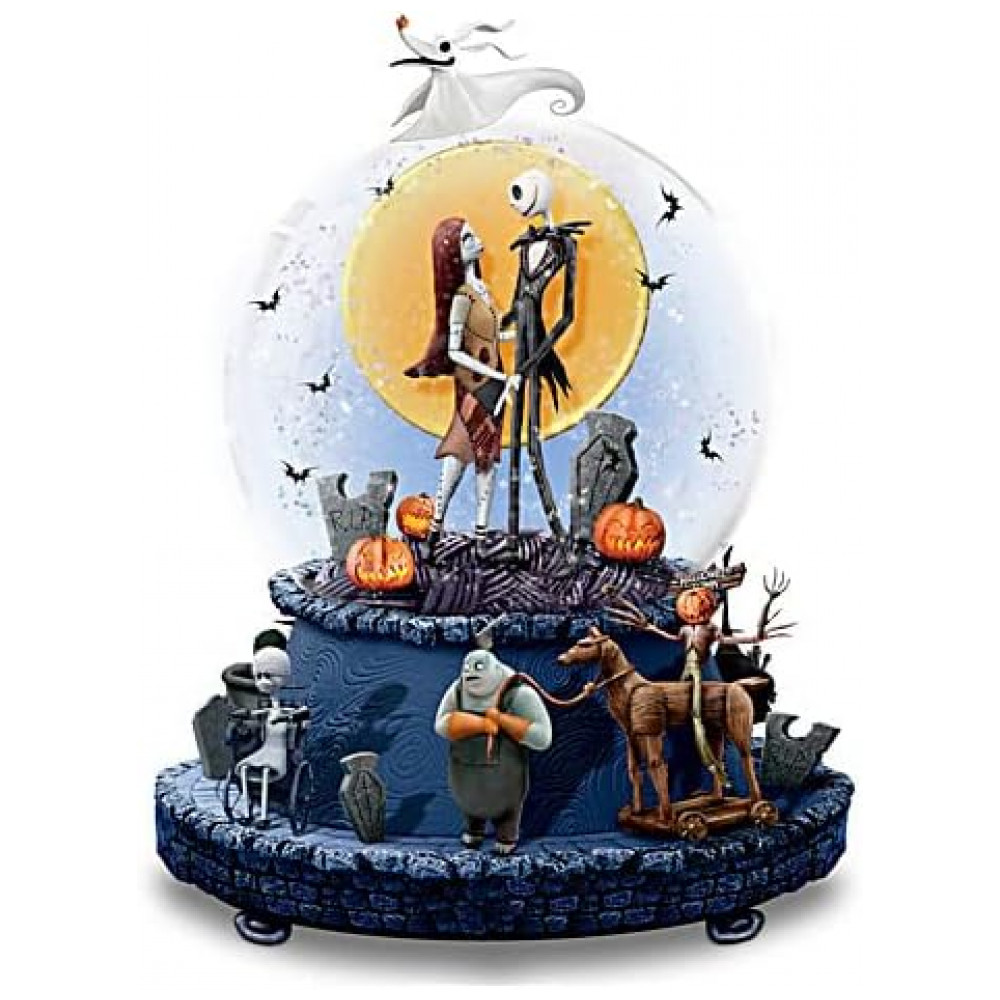 Globo de Neve Musical The Nightmare Before Christmas com Base Rotativa - Filme O Estranho Mundo de Jack - Imagem 4