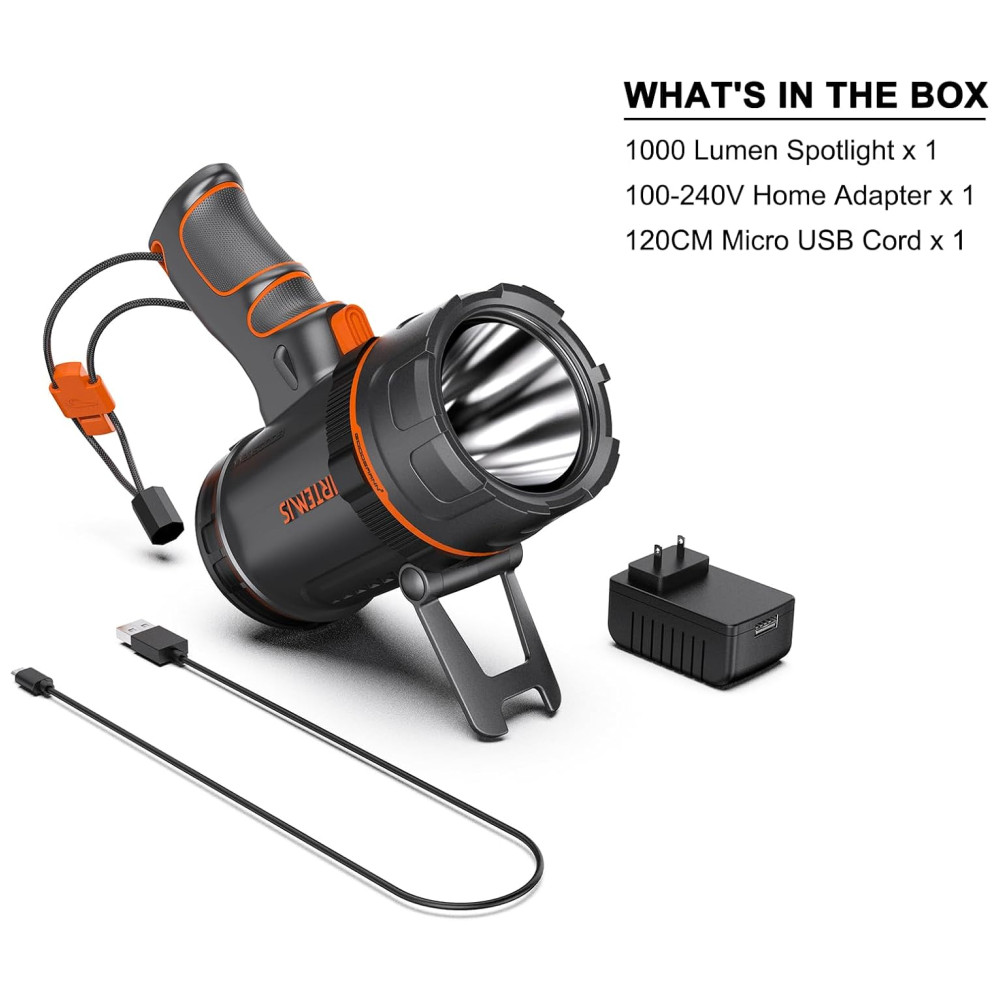 Lanterna 1000LM à Prova D IP67 com USB GOODSMANN 9212 89201 01A Preto - Imagem 6