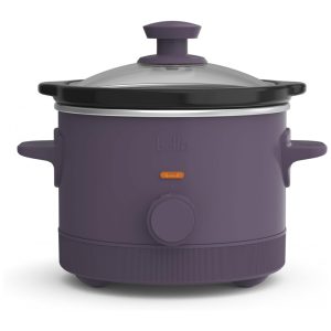BELLA Slow Cooker 14 L com 3 Temperaturas Revestimento Cerâmico Antiaderente e Tampa de Vidro Temperado Cor Ameixa