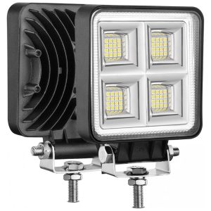 Farol de Milha LED Offroad com 11400 Lúmens e Luz Branca 24V 114W 2Un HOZILIFE Preto