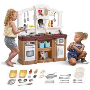 Cozinha Infantil Para Ambientes Internos e Externos Com Luzes e Sons Interativos Inclui 25 Acessórios de Brinquedo - Para Crianças a Partir de 2 Anos Step2 Bege